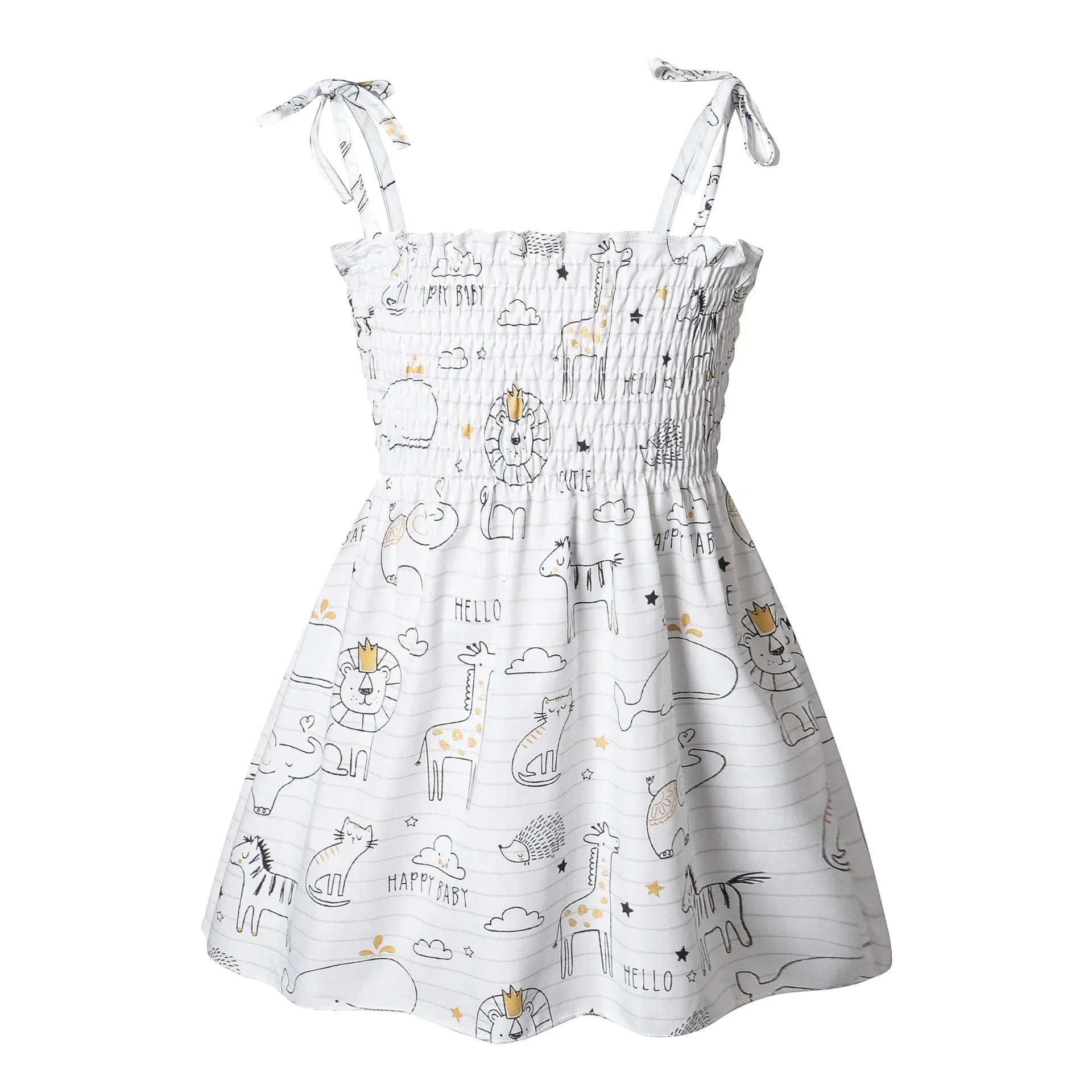 Little Girls Floral Halter Style Summer Cotton Dresses childrensterritory
