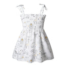 Little Girls Floral Halter Style Summer Cotton Dresses childrensterritory