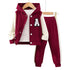 2pcs Hooded Contrasting Kids Fall Tracksuit Set childrensterritory