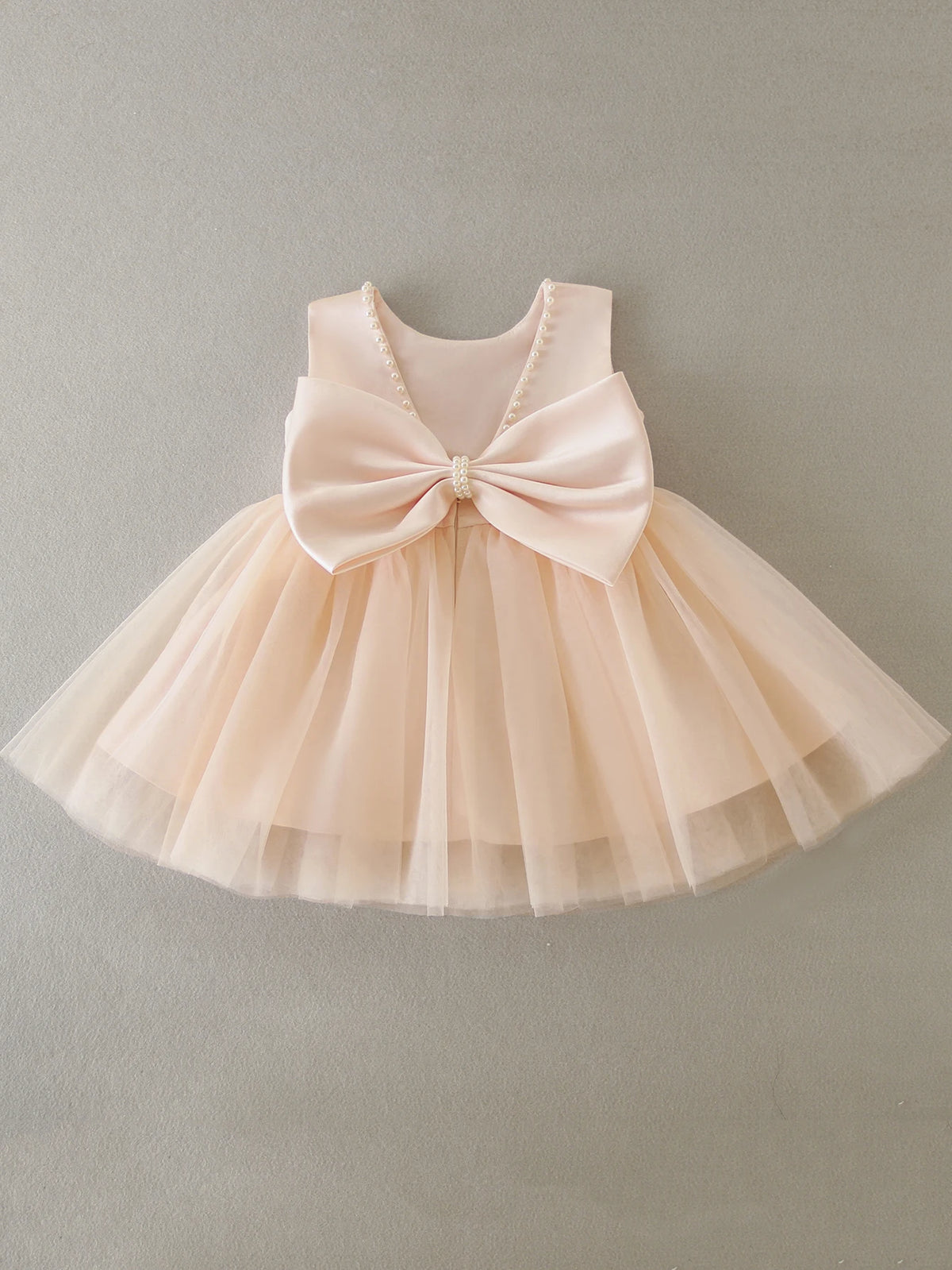 Toddler Girls Bow Design Formal Occasion Tutu Fluffy Gown