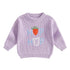 Toddler Girls Letter Print Knitted Warm Autumn Sweaters childrensterritory