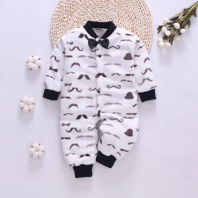 Baby Kids Cartoon Design Winter Bodysuits