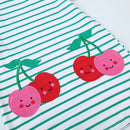 Kids Girls Cherry Embroidered Short Sleeve Summer Dress childrensterritory