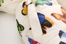 Kids Girls Cotton-Padded Flower Print and Fleece Hooded Jackets childrensterritory