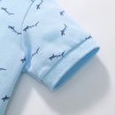 Kids Boys Cartoon Sharks Print Casual Summer T-Shirts childrensterritory