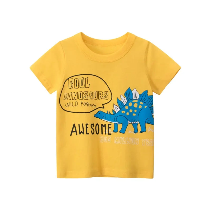 Cartoon Design Soft Cotton Summer Tees/T-shirts for Kids childrensterritory
