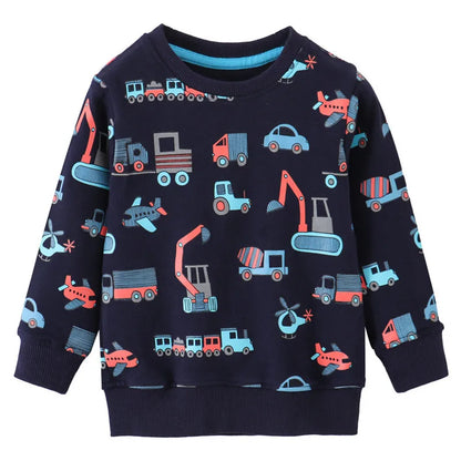 Long Sleeve Stars Cartoon Print Kid Boys Girls Sweatshirts childrensterritory