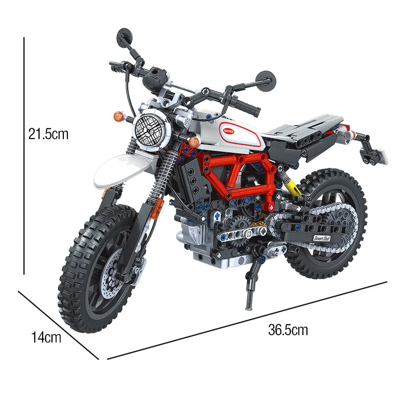 City Motorcycle Building Blocks Toy Set For Kids