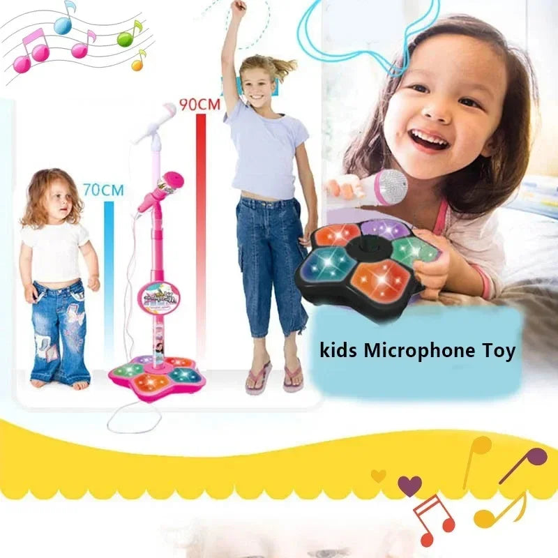 Karaoke Song Microphone with Stand for Kids Birthday Gift childrensterritory