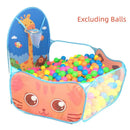 120cm Portable Baby Ball Pool with Basketball Hoop Playpen
