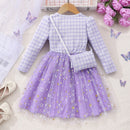 Girls' Elegant Long-Sleeved Winter Party Dresses
