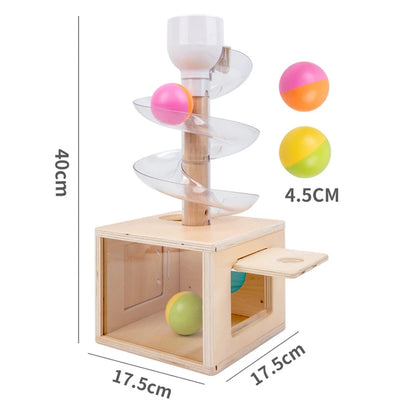 Baby Early Education Rotating Wooden Tower Toy Set childrensterritory