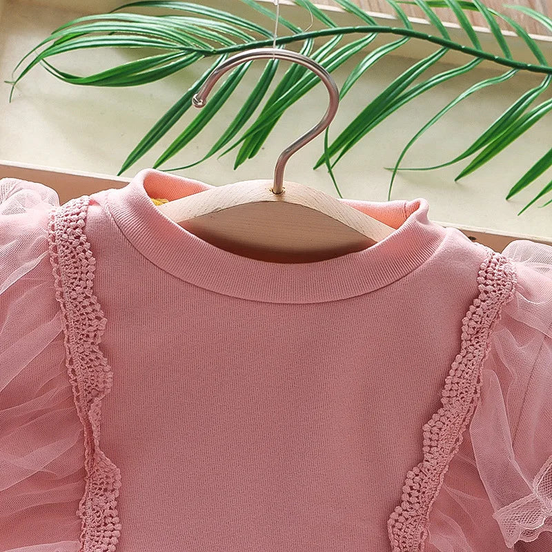 Girls' Long-Sleeved Elegant Party Dresses