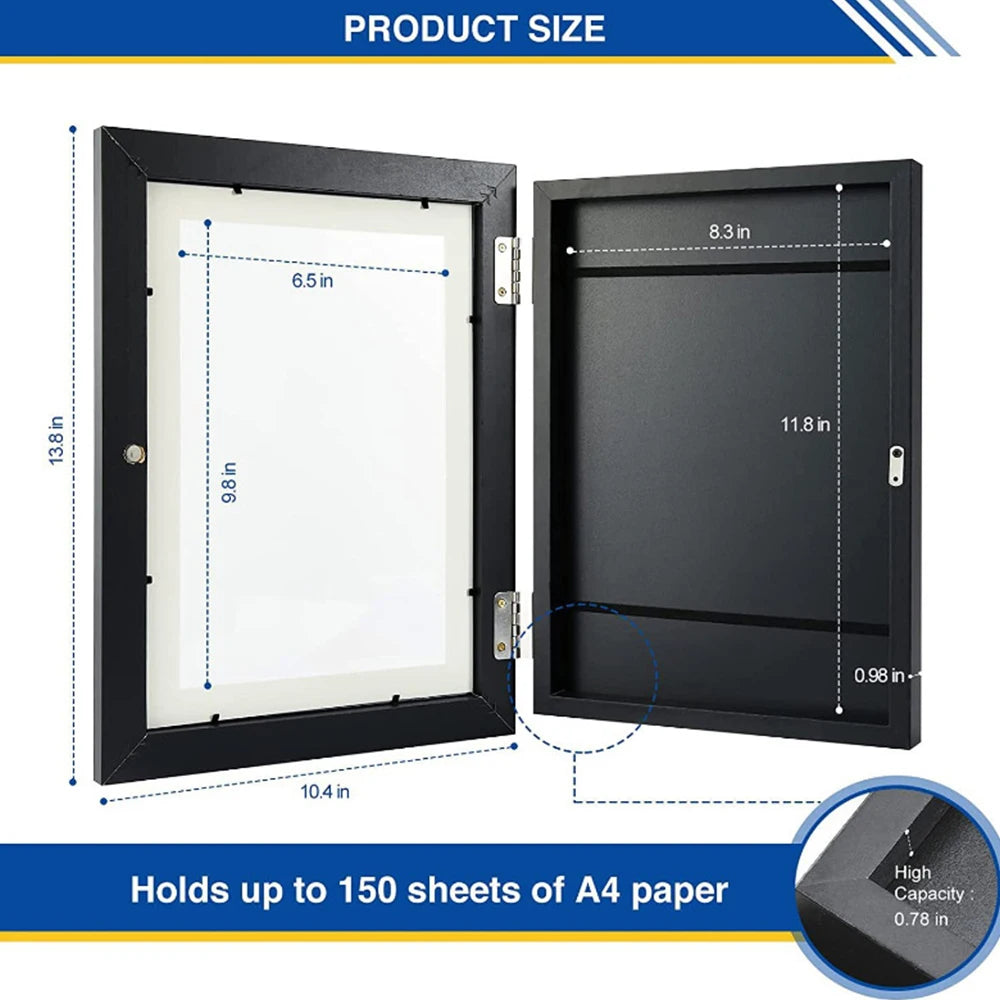 Kids Art Frames Changeable Display with Magnetic Front Open