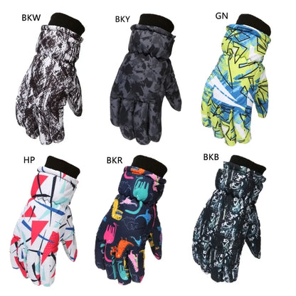 Non-slip Thicken Warm Waterproof Kids Ski Gloves childrensterritory
