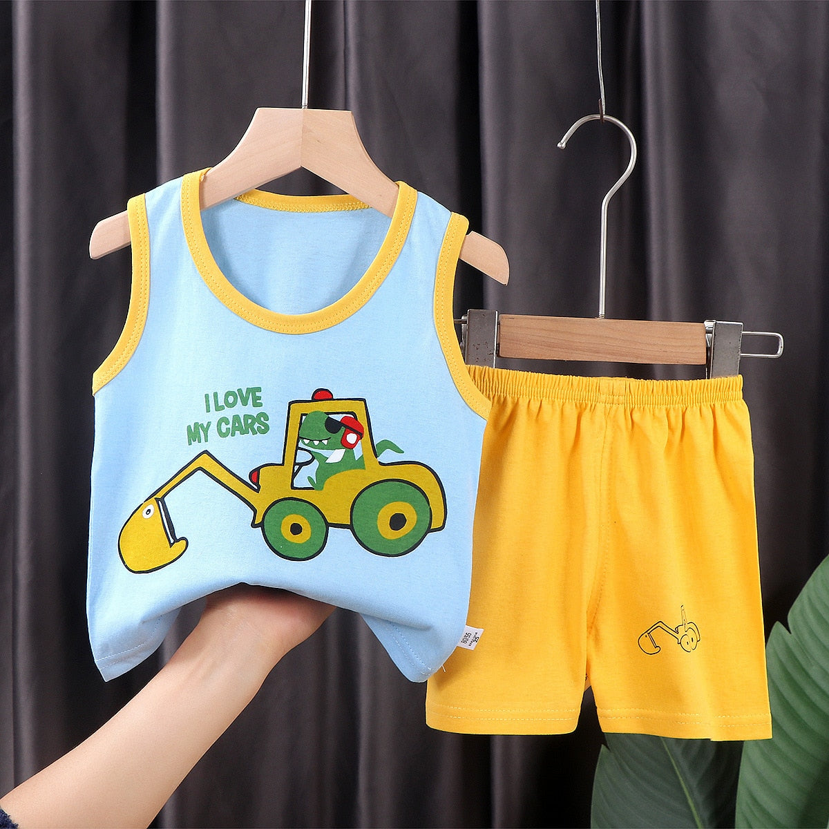 2PCS Cotton T-Shirts and Shorts Set for Toddler Boys Girls childrensterritory