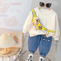 Cartoon Design Baby Boy Color Blocking 2PC Casual Clothes Set