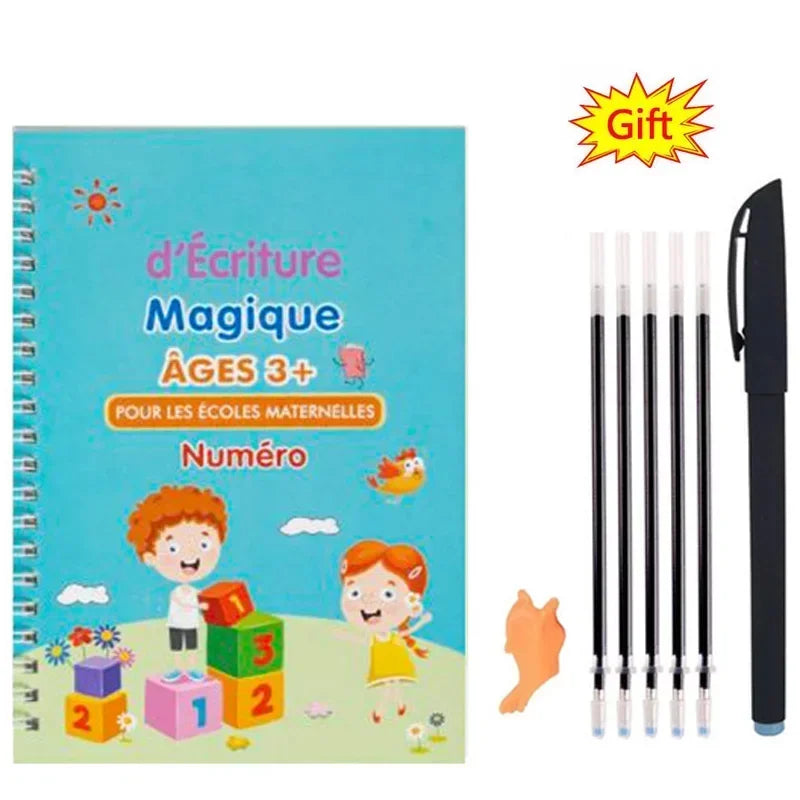 French Letter and Number Practice Copybook for Kids