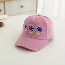 Little Girls Flowers Embroidery Adjustable Sports Caps childrensterritory