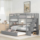 Twin over Bunk Beds with Twin Trundle & Storage childrensterritory
