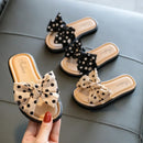 Nonslip Cross Slippers with Bowknot for Kids Girls