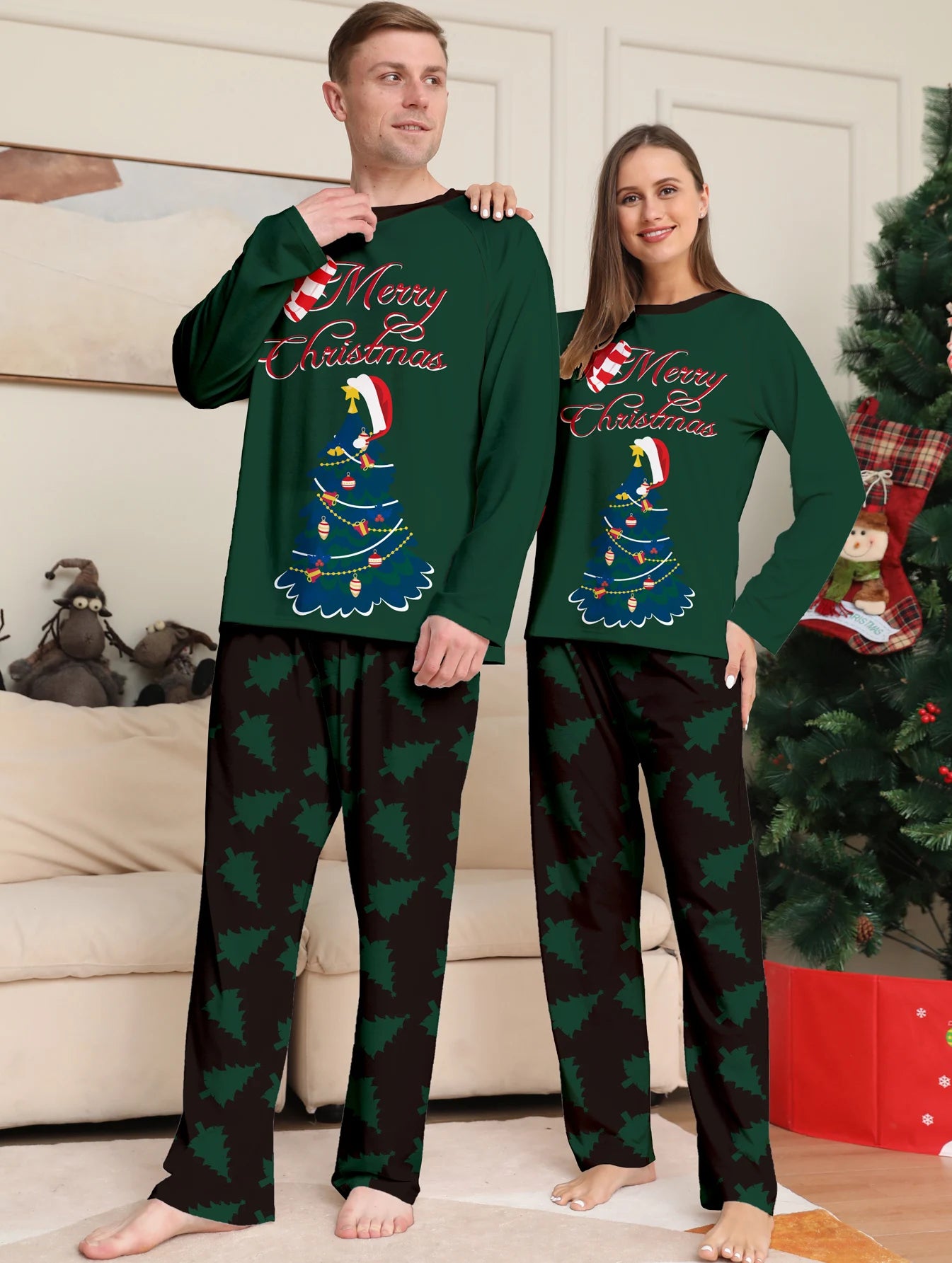 Long Sleeves Christmas Design Family Matching Clothing Set