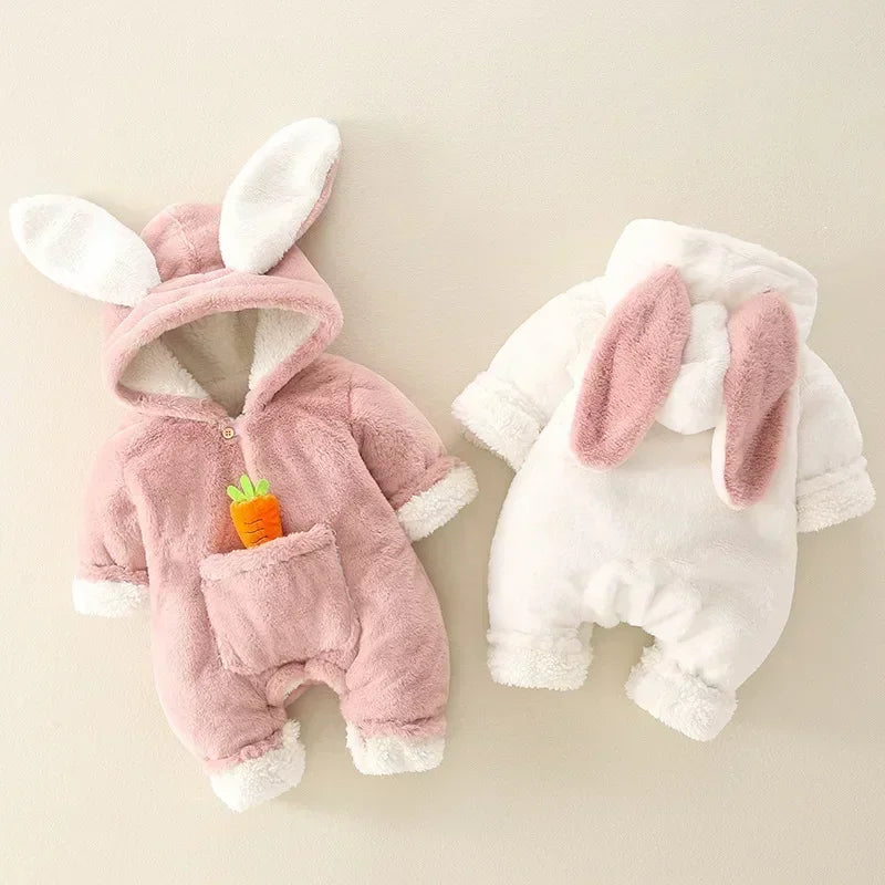 Baby Kids Rabbit Design Warm Soft Rompers childrensterritory