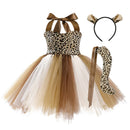 Kids Girls Little Cat Look Tutu Skirt Dresses for School Performance childrensterritory