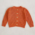 Baby Girls Long Sleeves Floral Embroidery Knitted Cardigans childrensterritory