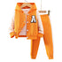 2pcs Hooded Contrasting Kids Fall Tracksuit Set childrensterritory
