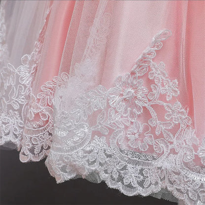 Elegant Baby Girl Big Bow Christening/Birthday Dresses