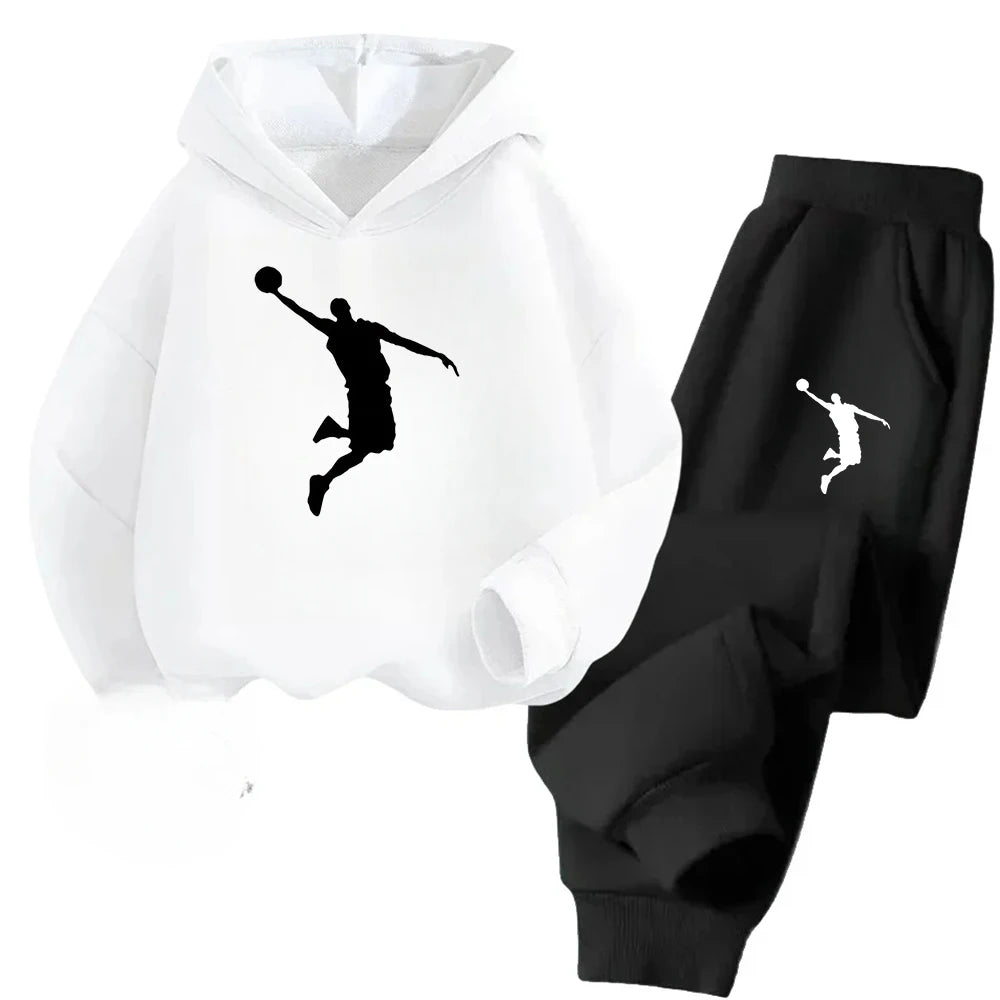 Kids’ Long-Sleeve Casual Winter Tracksuits with Sporty Design childrensterritory