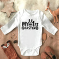 "My 1st Easter" Latter Print Baby Long Sleeve Easter Bodysuit childrensterritory