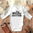 "My 1st Easter" Latter Print Baby Long Sleeve Easter Bodysuit childrensterritory