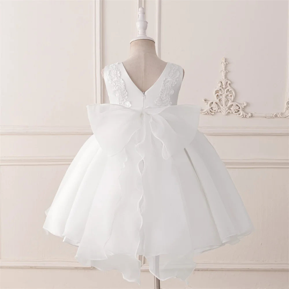 Baby/Kids Girls Bow Design Tulle Prom/Birthday Party Dresses