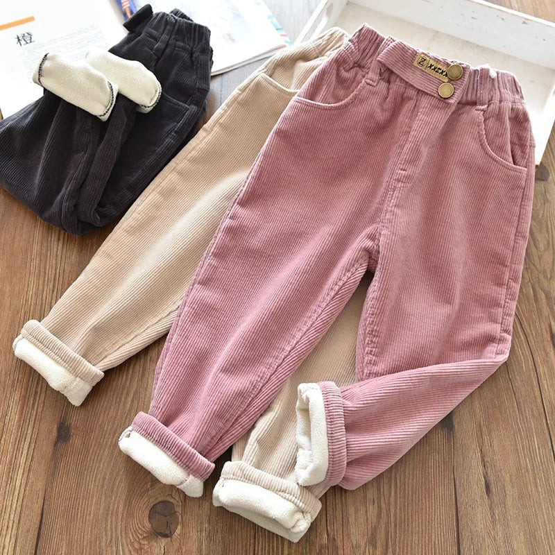 Thick Fleece Padded Trousers for Kids Girls/Boys childrensterritory