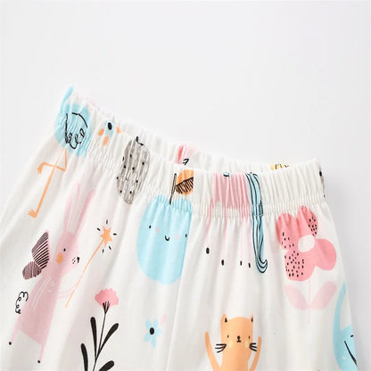 Cartoon Print Casual Kids Pyjamas for Autumn Spring childrensterritory