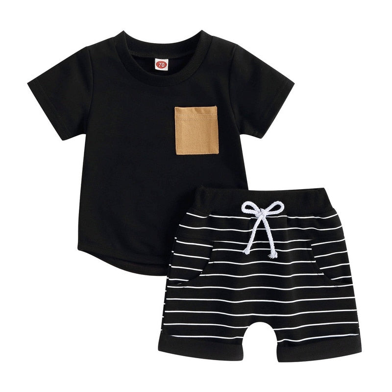 Baby Boys Short Sleeve Tops and Shorts Set for Summer childrensterritory