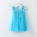 Baby Girl Sleeveless Tulle Birthday Party Dresses with Butterfly Wings childrensterritory