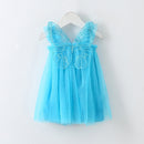 Baby Girl Sleeveless Tulle Birthday Party Dresses with Butterfly Wings childrensterritory