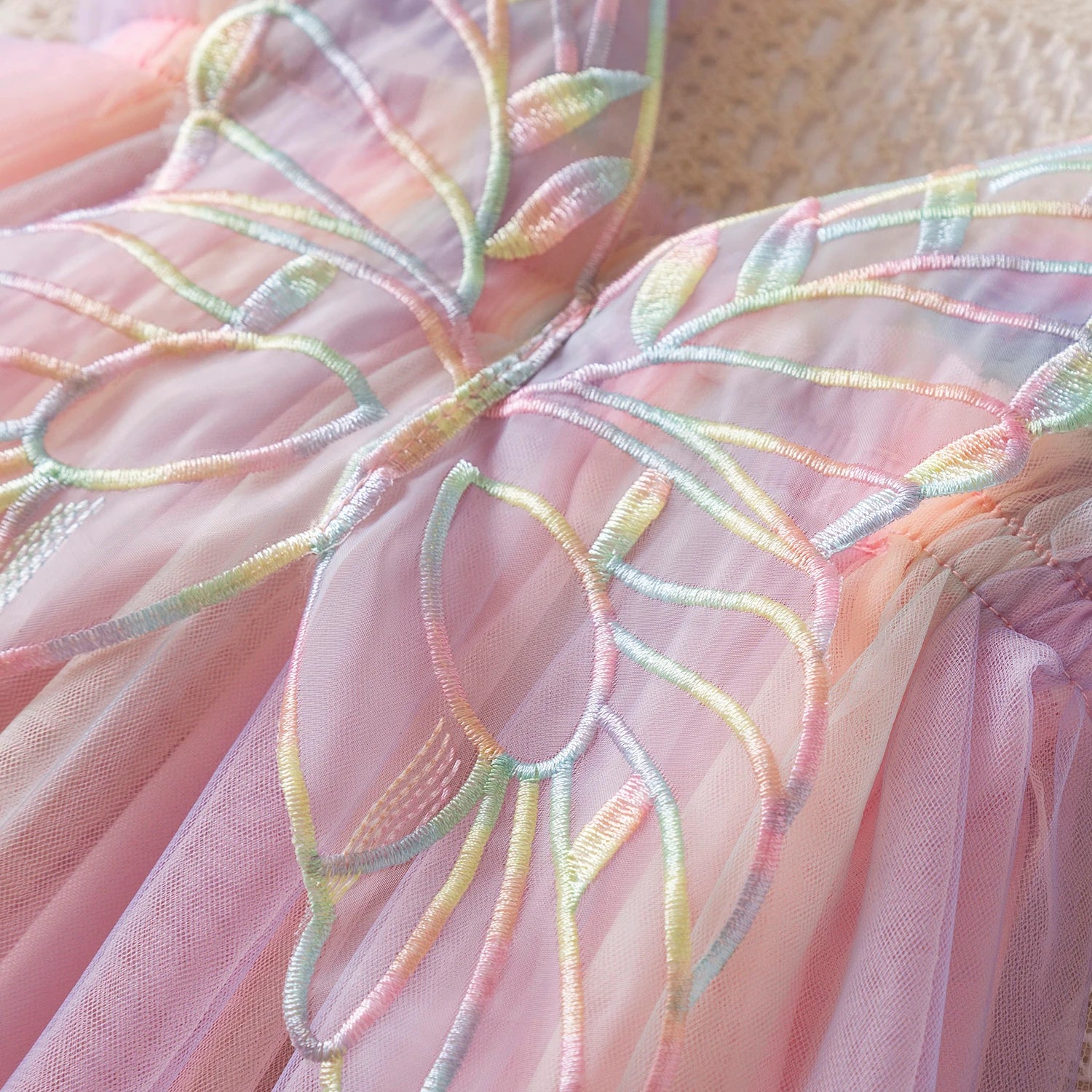 Baby Girls Ruffles Lace Design Birthday Party Princess Dresses