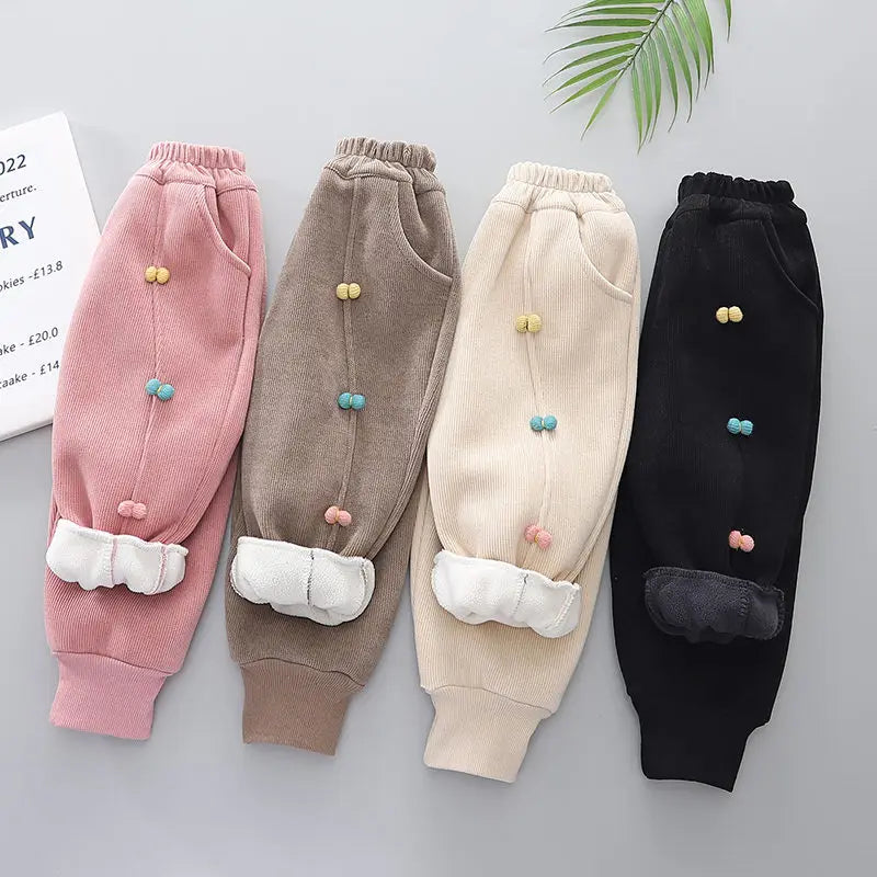 Girls’ Soft and Comfortable Winter Casual Trousers childrensterritory