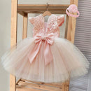 Baby/Kids Girls Lace Pearls Princess Party Dress