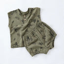 Baby Girl Printed 2pcs Top and Shorts Outfit Set for Summer childrensterritory