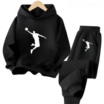 Kids’ Long-Sleeve Casual Winter Tracksuits with Sporty Design childrensterritory