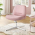 Armless Wide Cross Chair with Wheels for Home Office childrensterritory