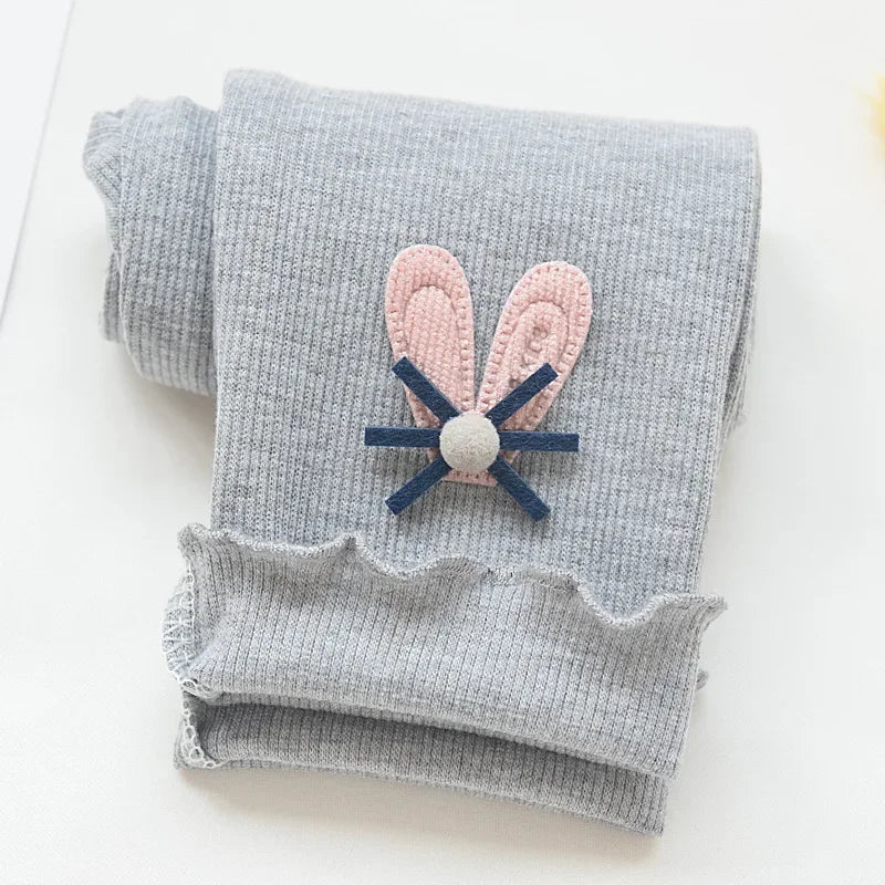 Kids Girls Elastic Waist Casual Cotton Leggings childrensterritory