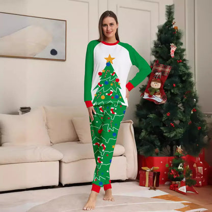 Long Sleeves Christmas Print Family Matching Clothing Set