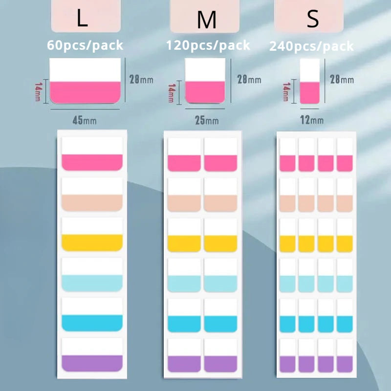 240/120/60PCS Multicolor Sticky Tabs Flags for Pages Markers childrensterritory