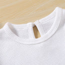 Baby Boys/Girls Bear Embroidery Waffle Bodysuit childrensterritory